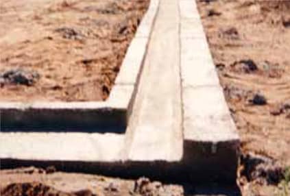 Pour a 22-inch wide x 16-inch high floating foundation with a trough for the traditional perimeter option.